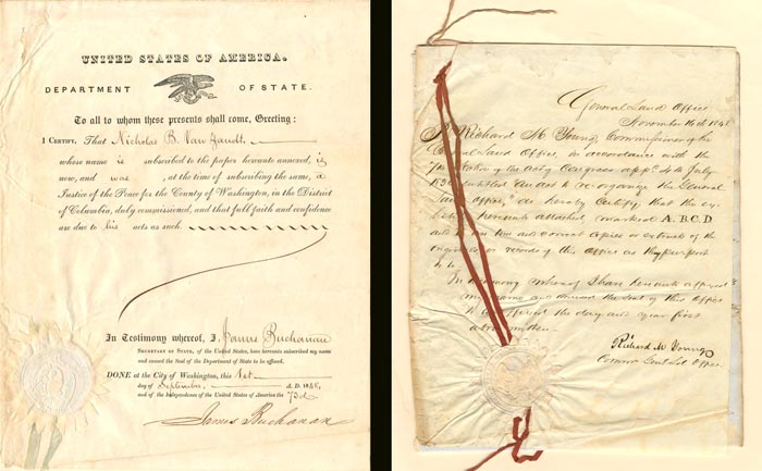 James Buchanan signed document